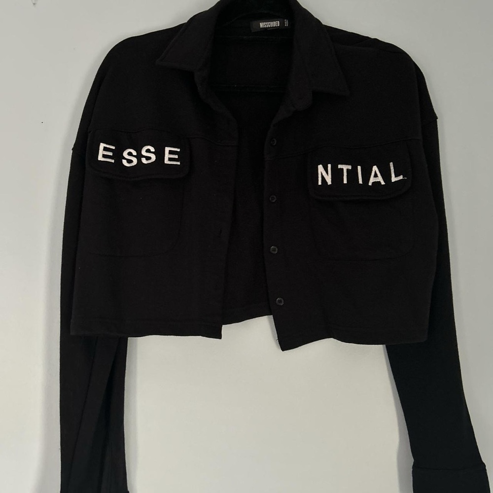 Black Cropped Coat